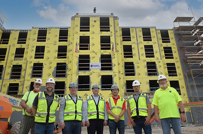 Cleveland Construction Celebrates Hotel Topping Out in Louisville