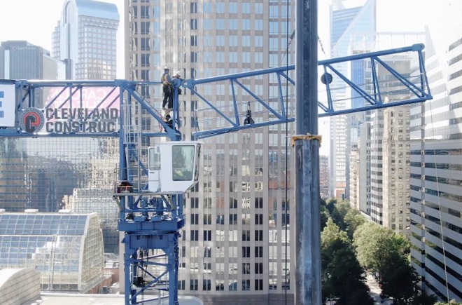 Cleveland Construction Installs Tower Crane in Charlotte