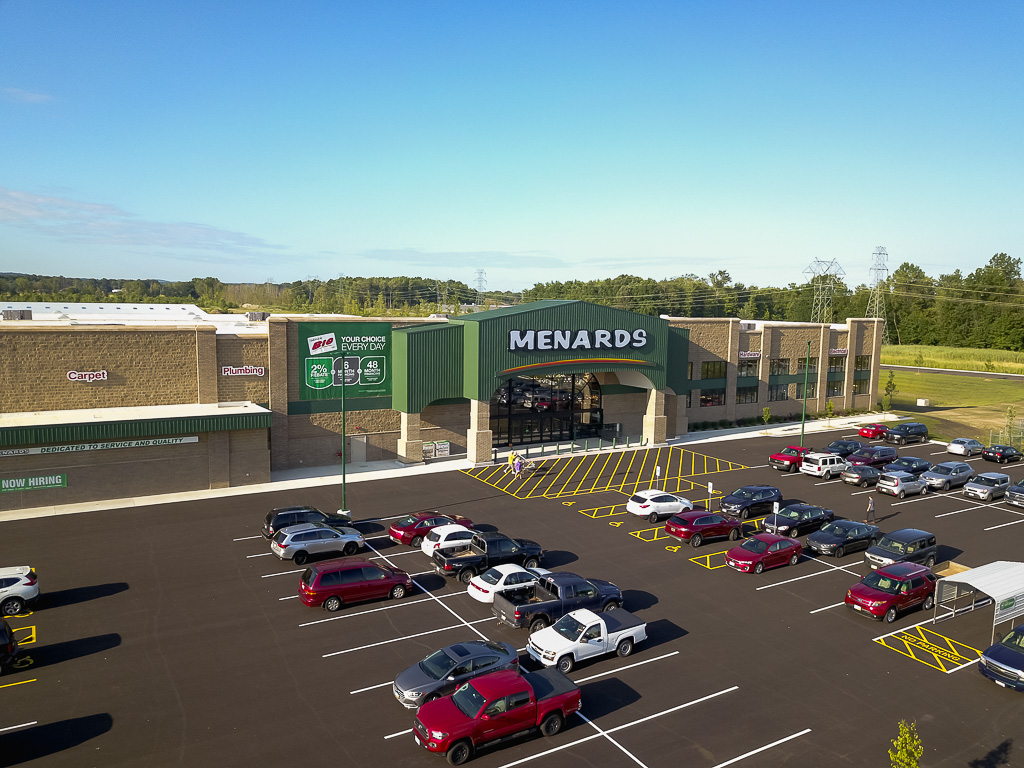 Cleveland Construction Completes New Menards Retail Center