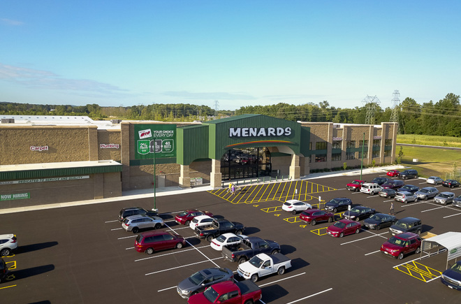 Cleveland Construction Completes New Menards Retail Center