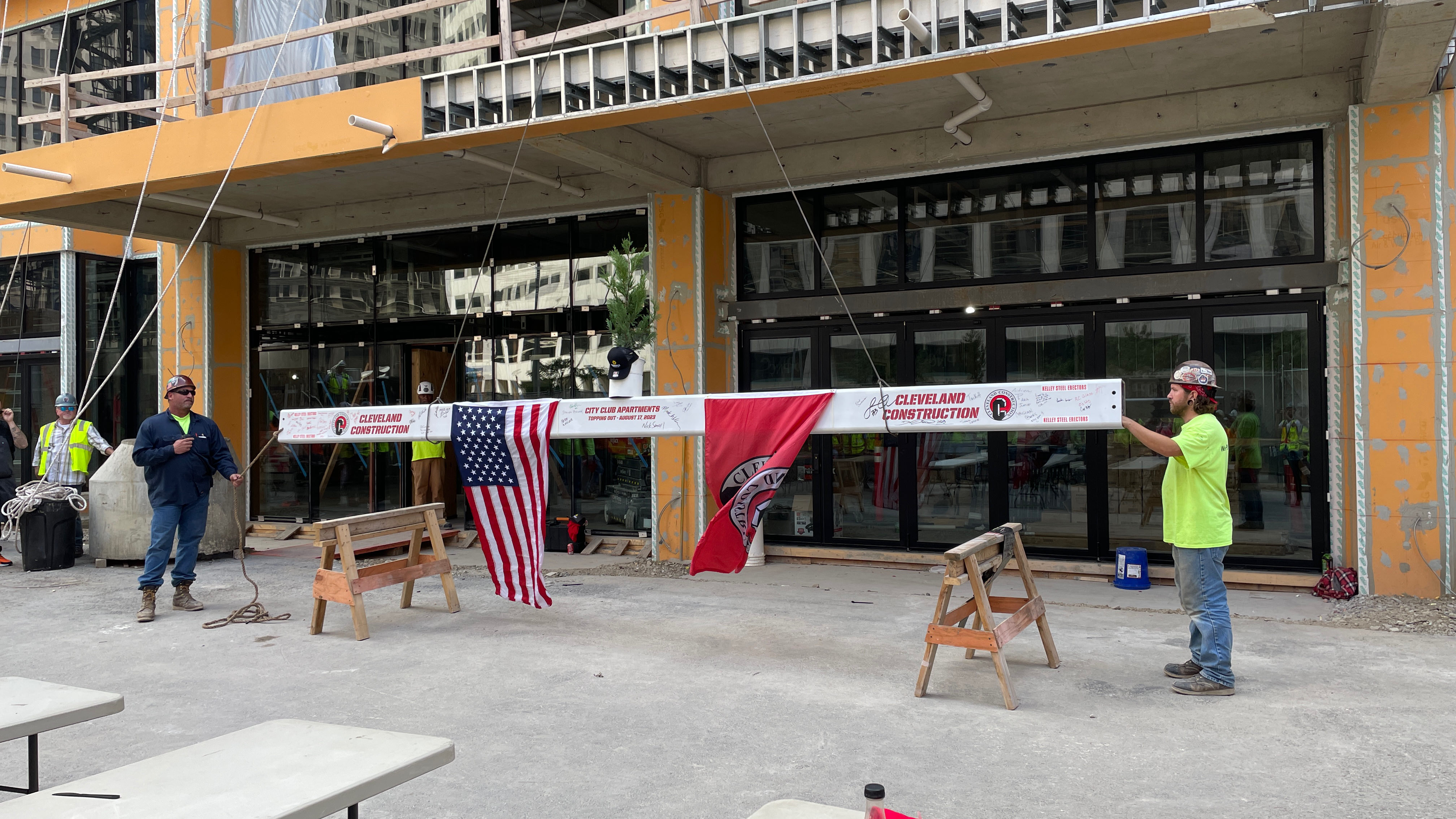 Skyline 776 Apartments Cleveland Celebrates Topping Out Construction Milestone